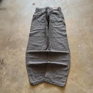 baggy Karl Kani gray black southpole style tapered denim y2k skater jeans
